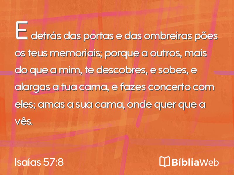 Isaías 57:8 em imagem para compartilhar
