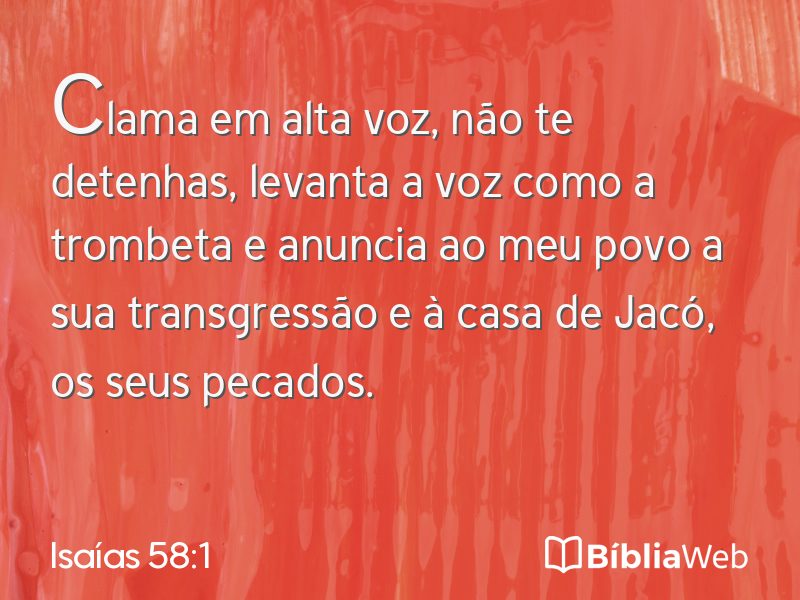 Isaías 58:1 em imagem para compartilhar