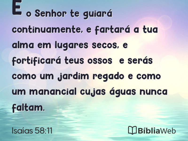 Isaías 58:11 em imagem para compartilhar