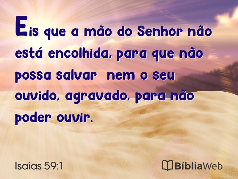 Isaías 59:1 em imagem para compartilhar