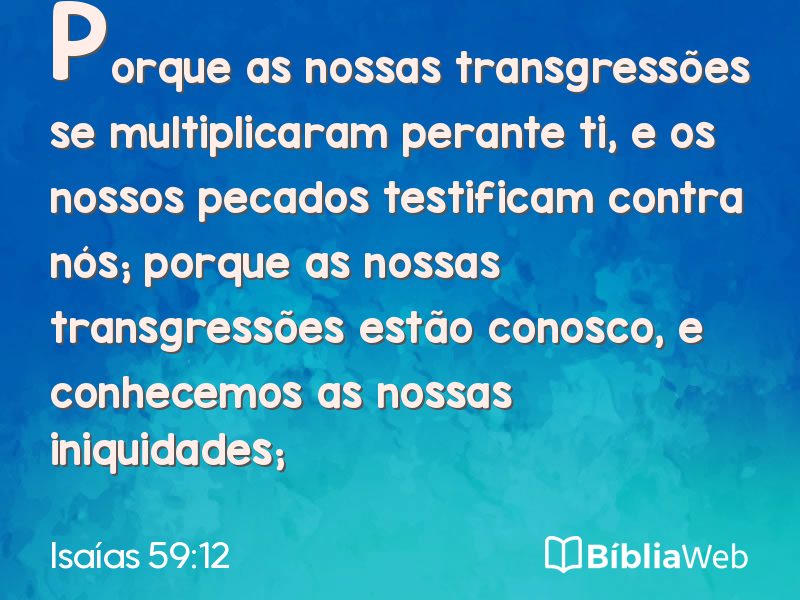 Isaías 59:12 em imagem para compartilhar
