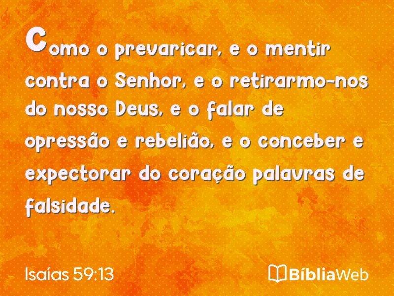 Isaías 59:13 em imagem para compartilhar
