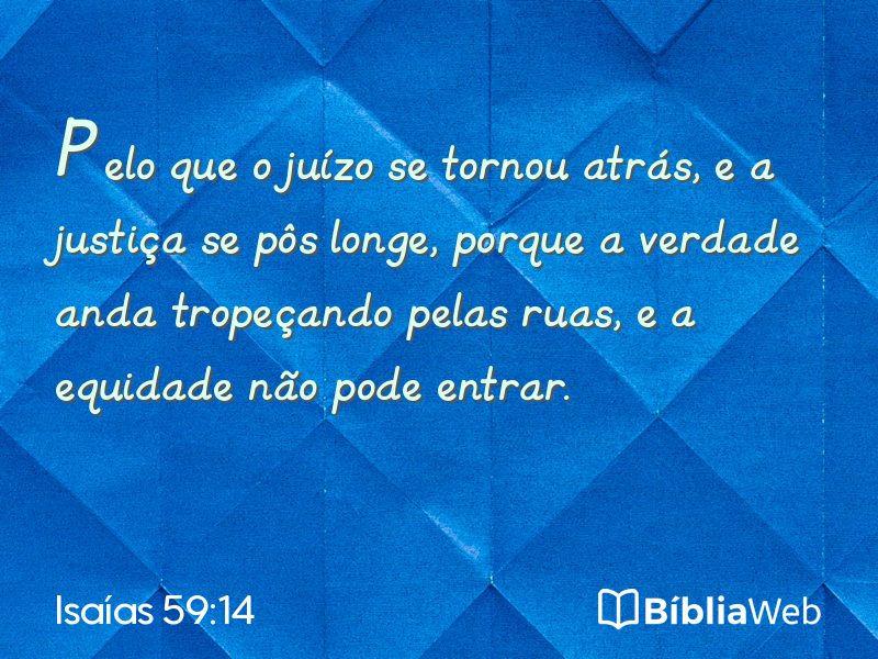 Isaías 59:14 em imagem para compartilhar