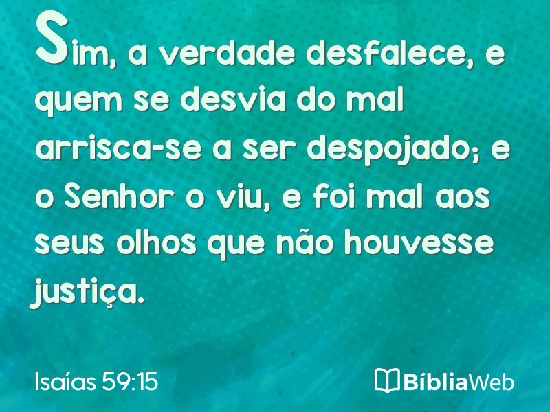 Isaías 59:15 em imagem para compartilhar