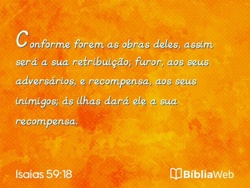 Isaías 59:18 em imagem para compartilhar