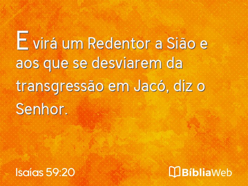 Isaías 59:20 em imagem para compartilhar