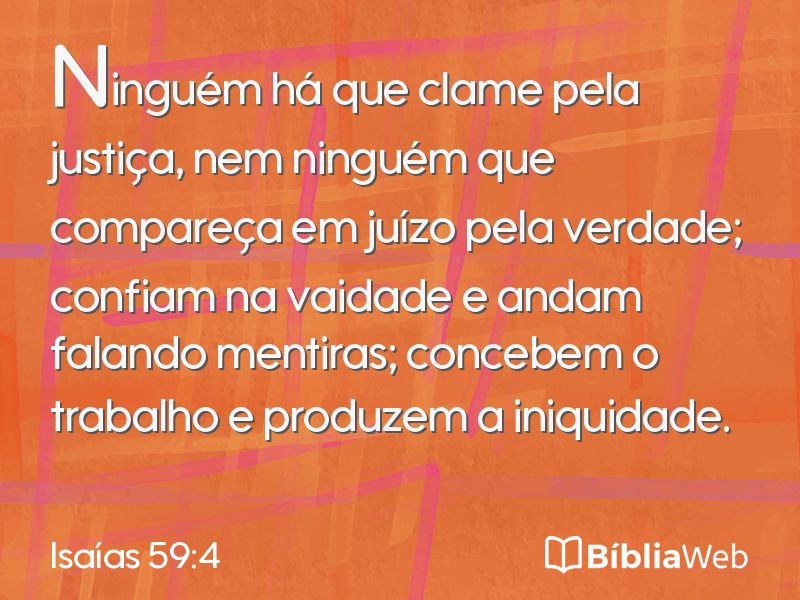 Isaías 59:4 em imagem para compartilhar