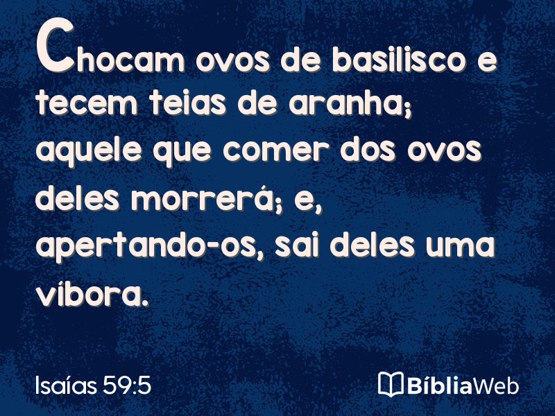 Isaías 59:5 em imagem para compartilhar