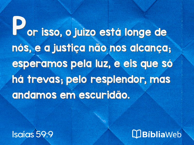 Isaías 59:9 em imagem para compartilhar