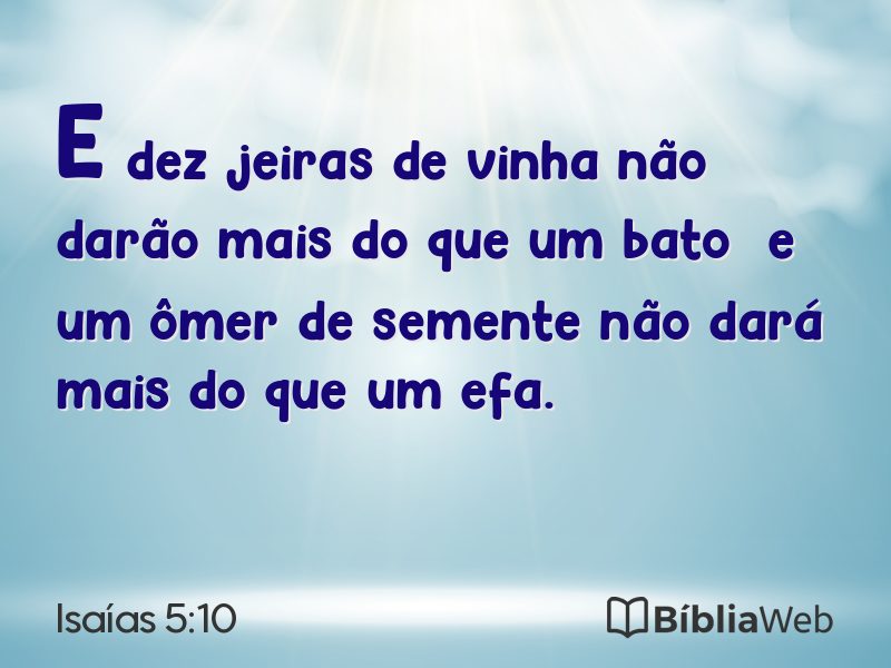 Isaías 5:10 em imagem para compartilhar
