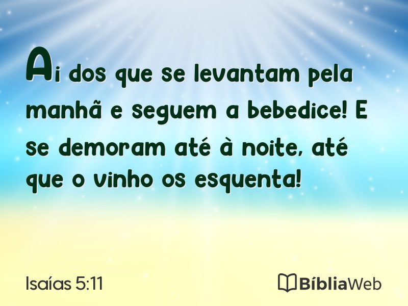 Isaías 5:11 em imagem para compartilhar