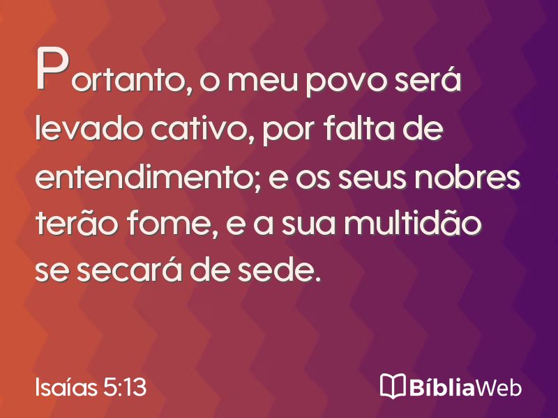 Isaías 5:13 em imagem para compartilhar