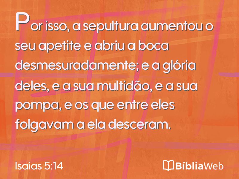 Isaías 5:14 em imagem para compartilhar