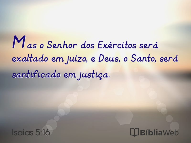 Isaías 5:16 em imagem para compartilhar