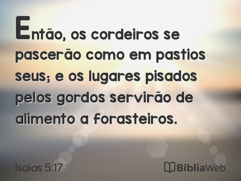 Isaías 5:17 em imagem para compartilhar