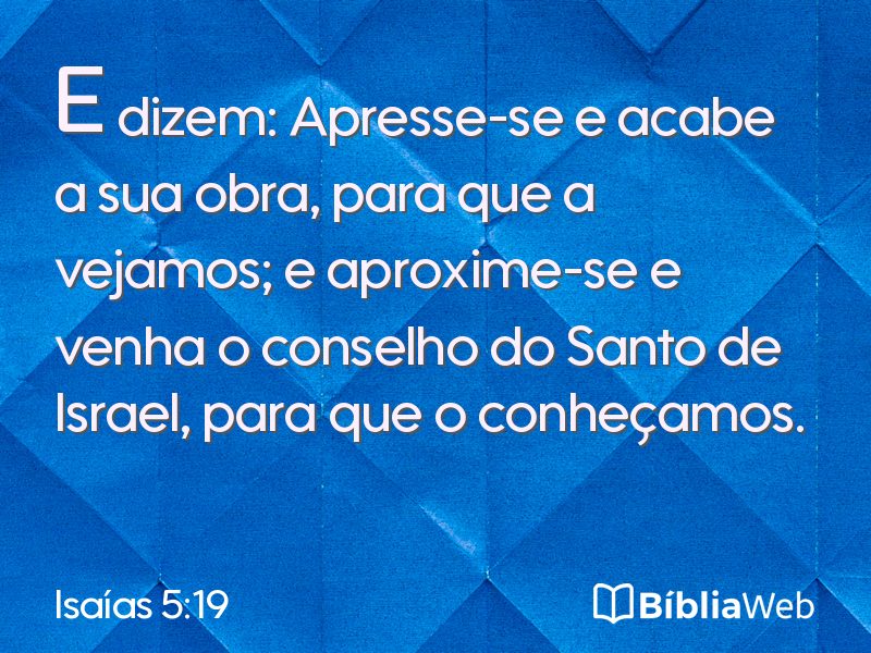 Isaías 5:19 em imagem para compartilhar