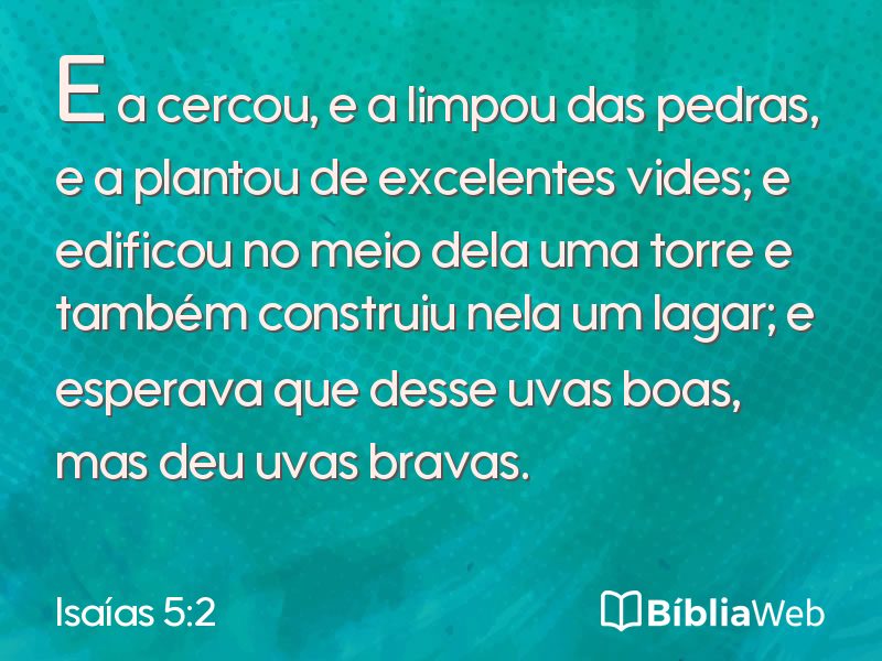 Isaías 5:2 em imagem para compartilhar