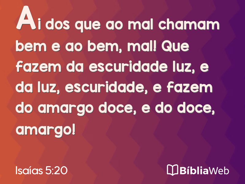 Isaías 5:20 em imagem para compartilhar
