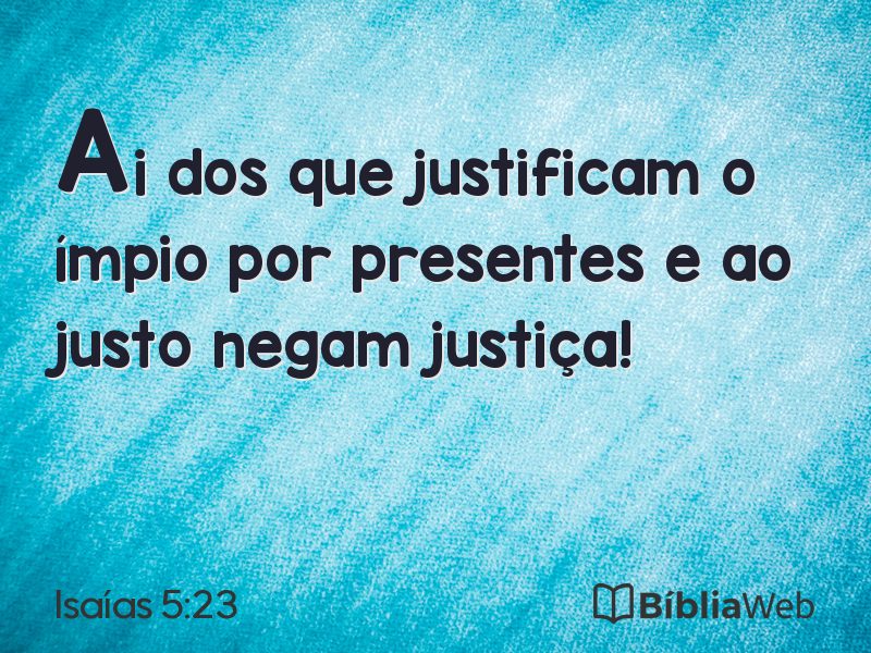 Isaías 5:23 em imagem para compartilhar