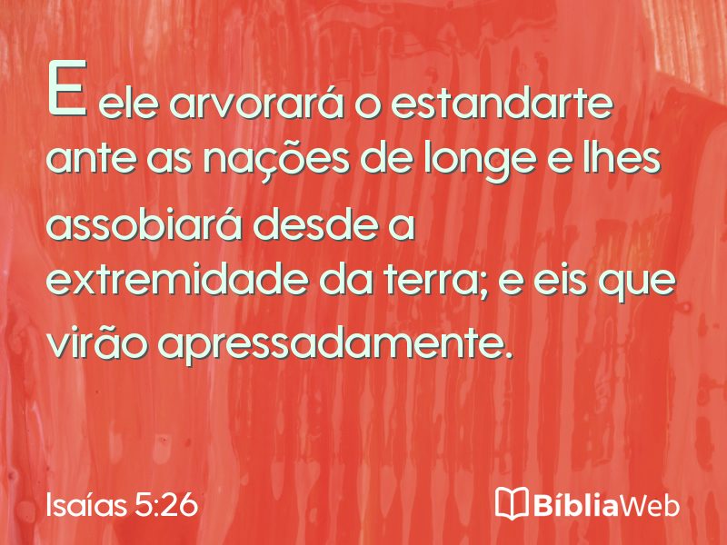 Isaías 5:26 em imagem para compartilhar