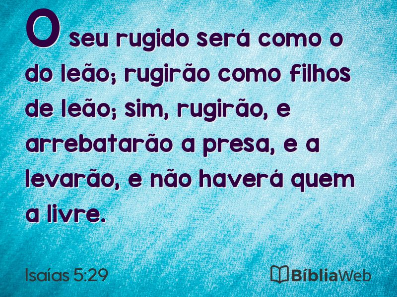 Isaías 5:29 em imagem para compartilhar