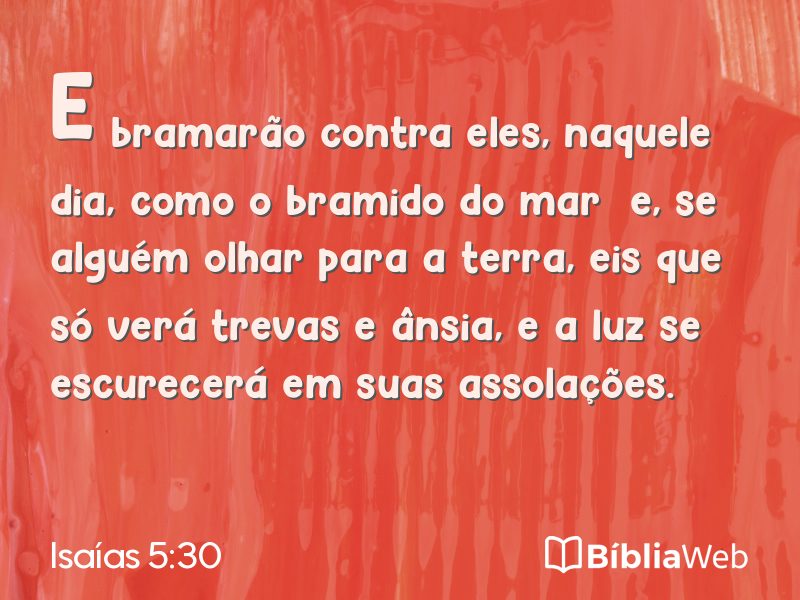 Isaías 5:30 em imagem para compartilhar