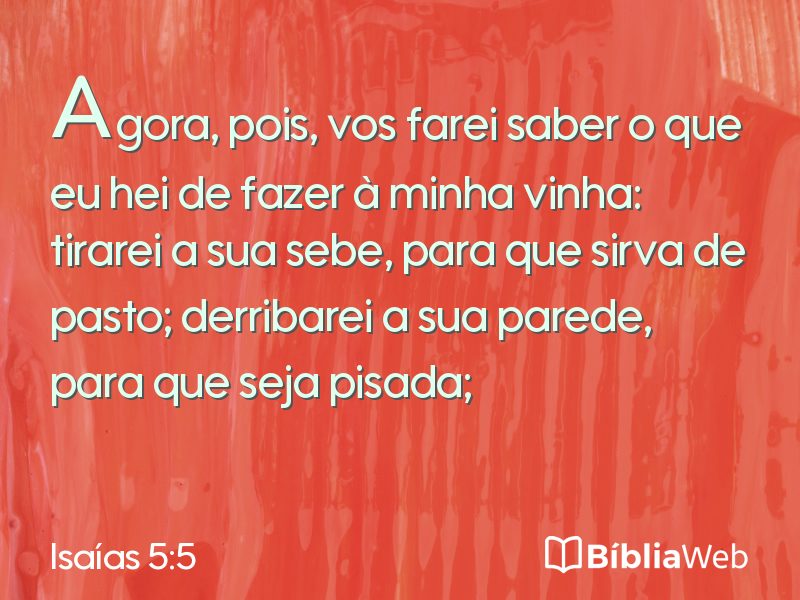 Isaías 5:5 em imagem para compartilhar