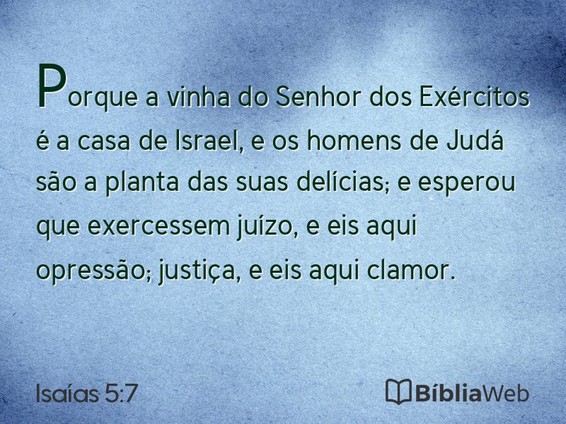 Isaías 5:7 em imagem para compartilhar
