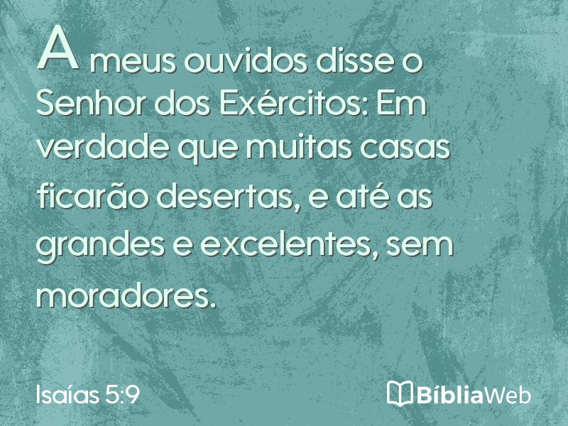 Isaías 5:9 em imagem para compartilhar