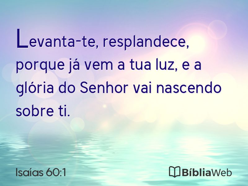 Isaías 60:1 em imagem para compartilhar