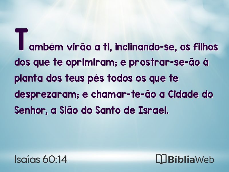 Isaías 60:14 em imagem para compartilhar