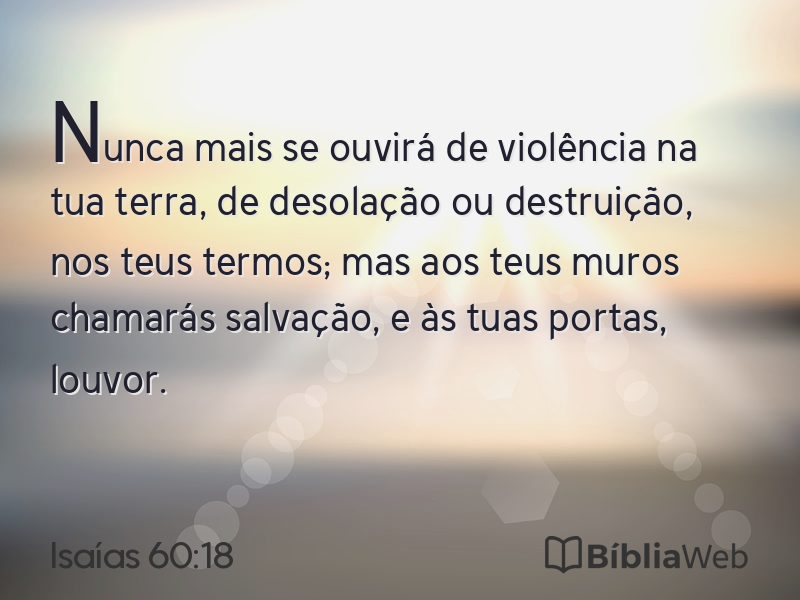 Isaías 60:18 em imagem para compartilhar