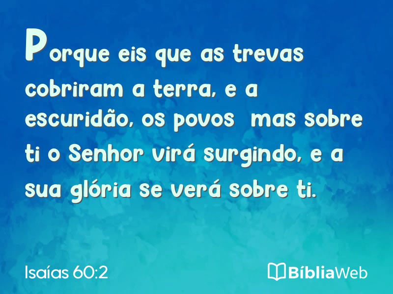 Isaías 60:2 em imagem para compartilhar