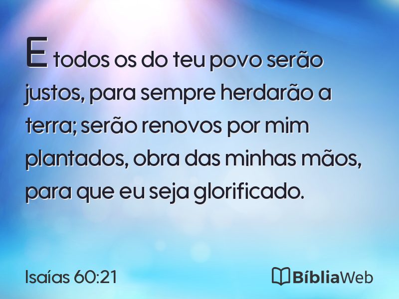 Isaías 60:21 em imagem para compartilhar