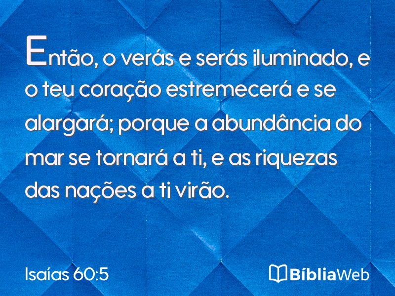 Isaías 60:5 em imagem para compartilhar