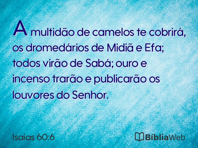 Isaías 60:6 em imagem para compartilhar
