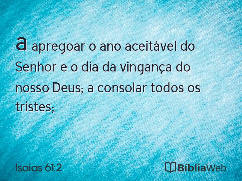 Isaías 61:2 em imagem para compartilhar