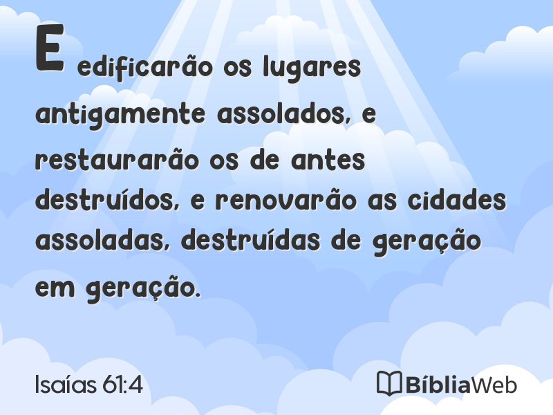 Isaías 61:4 em imagem para compartilhar