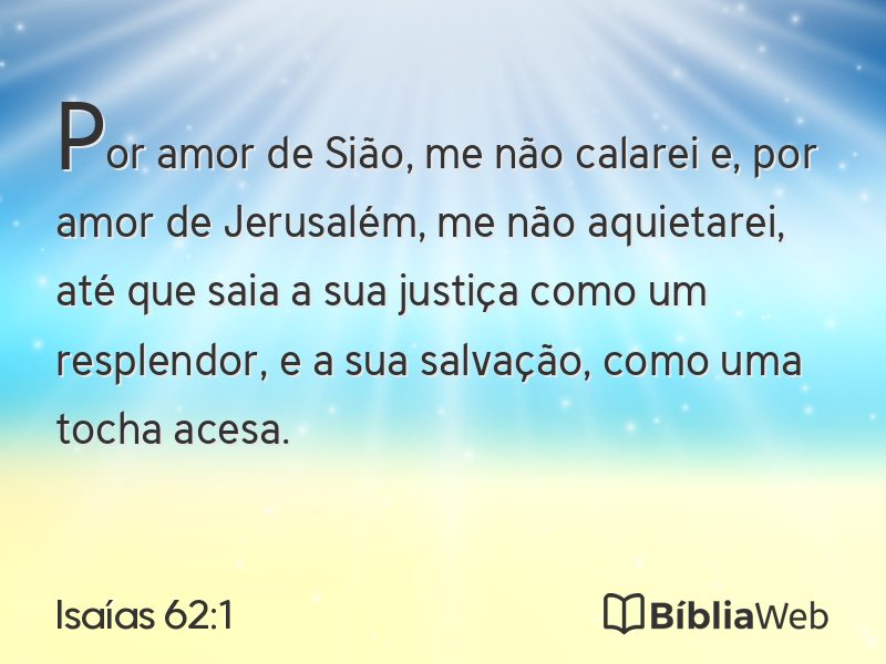 Isaías 62:1 em imagem para compartilhar