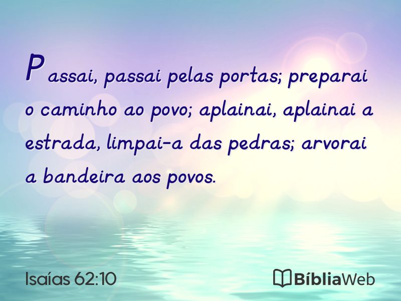 Isaías 62:10 em imagem para compartilhar