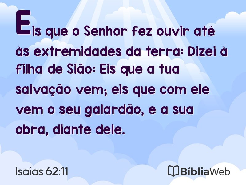 Isaías 62:11 em imagem para compartilhar