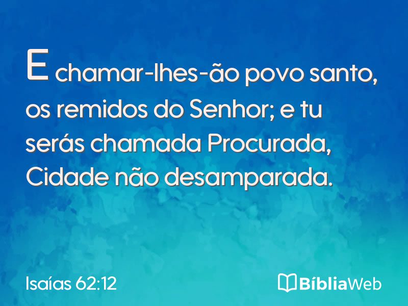 Isaías 62:12 em imagem para compartilhar