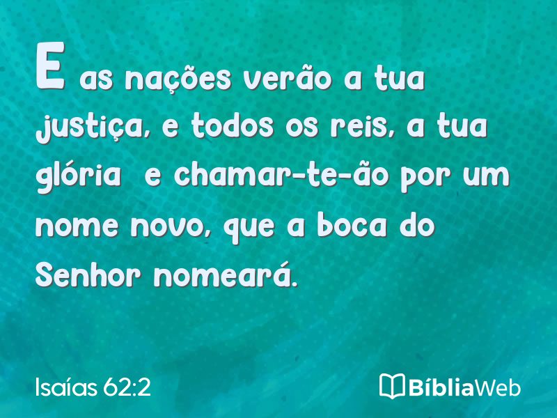 Isaías 62:2 em imagem para compartilhar
