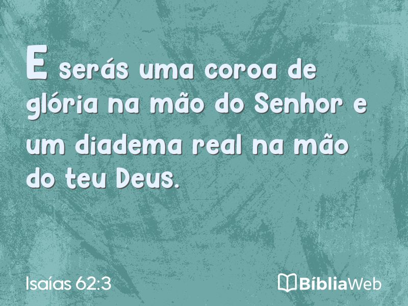 Isaías 62:3 em imagem para compartilhar