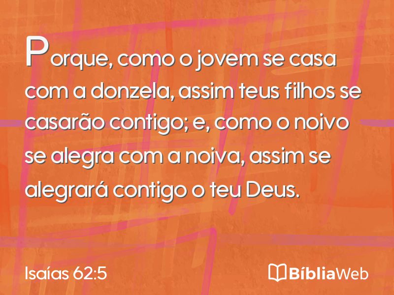 Isaías 62:5 em imagem para compartilhar
