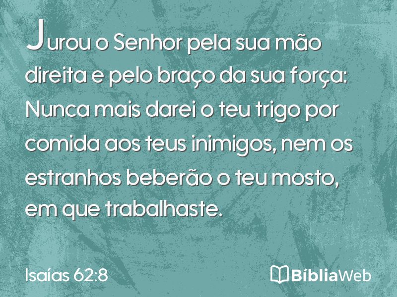 Isaías 62:8 em imagem para compartilhar