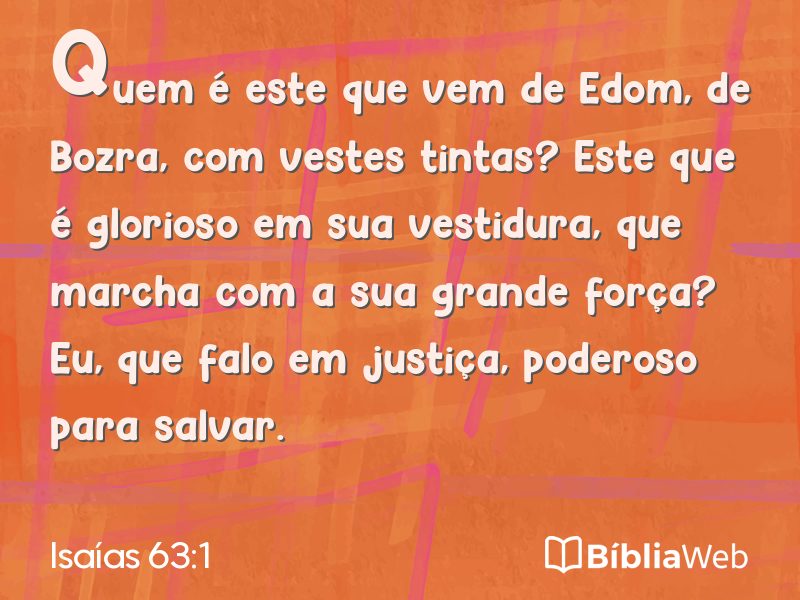 Isaías 63:1 em imagem para compartilhar
