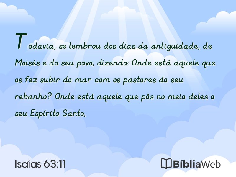 Isaías 63:11 em imagem para compartilhar