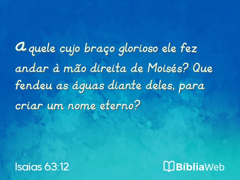 Isaías 63:12 em imagem para compartilhar