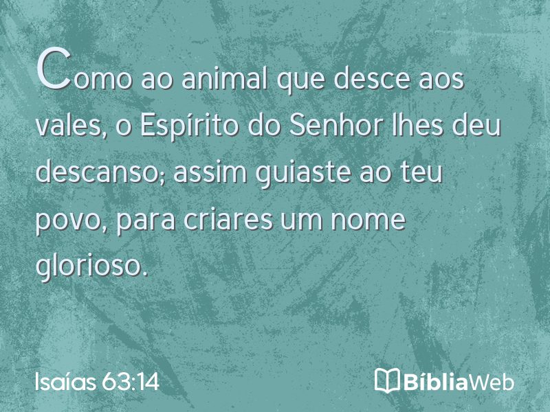 Isaías 63:14 em imagem para compartilhar